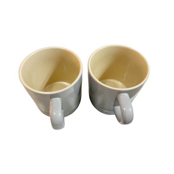 NEW LE CREUSET Set/2 MIST GREY Coffee Mugs - Picture 2 of 4